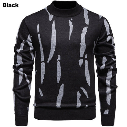 Modischer Herren Pullover Grafik Muster Trendig