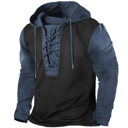 Herren-Kapuzenshirt mit innovativem Schnürdesign und lässigem Schnitt Berlin-Glamour