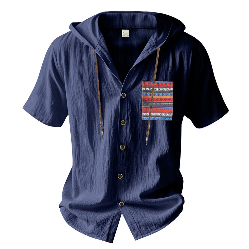 Herren Hemd mit Kapuze Bunt Farben Berlin Style
