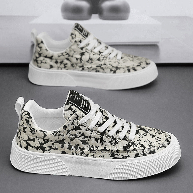 Damen Sneaker Floralmuster Sommer Mode