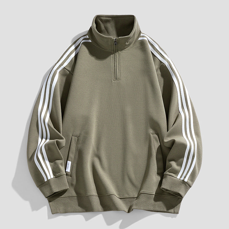 Herren Sportpullover mit Seitentaschen Modern Funktionell