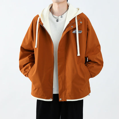 Herren Übergangsjacke Hoodie mit Taschen Wasserabweisend
