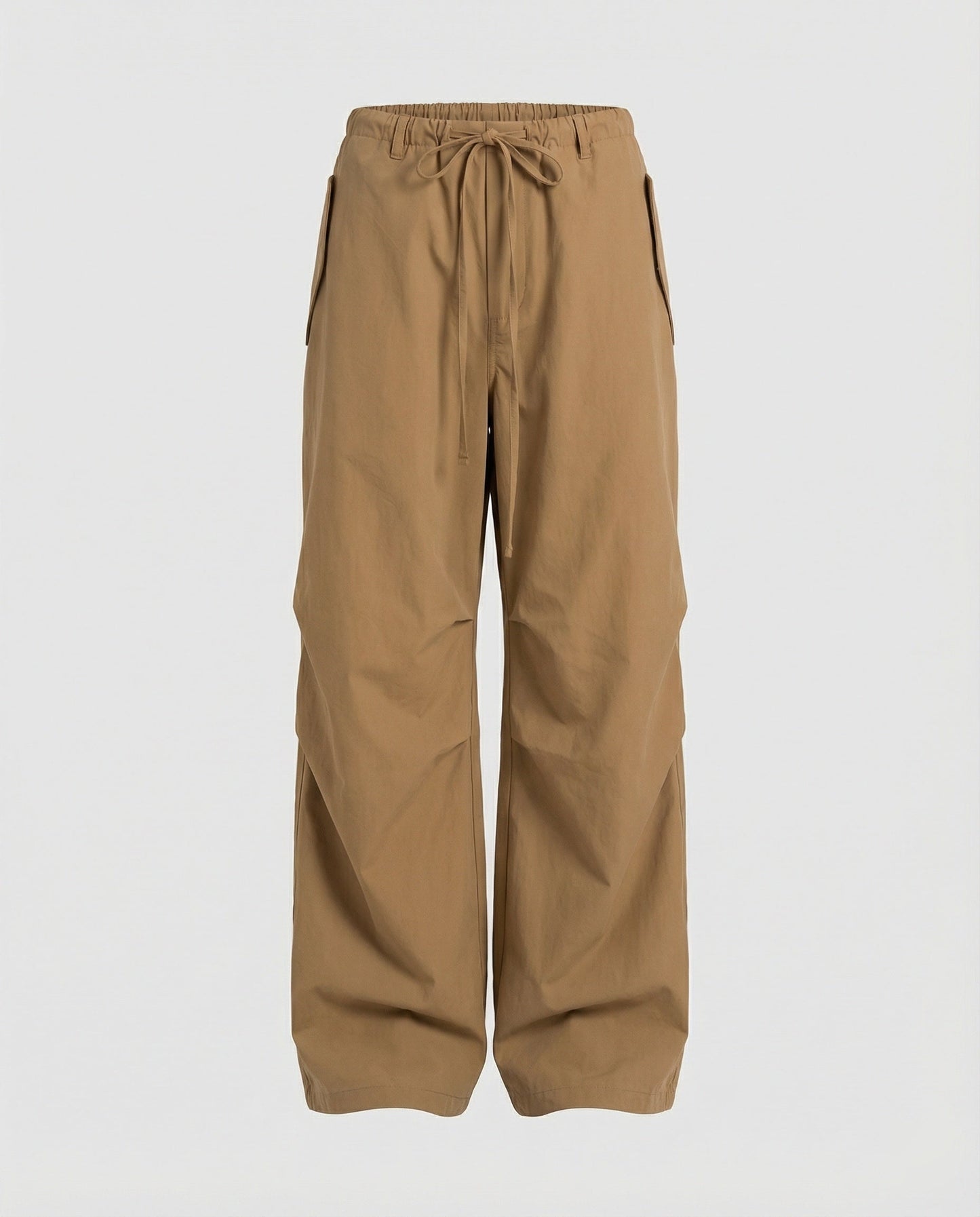 Weite Damen Streetwear-Hose Mit Kniefalten Und Tunnelzug