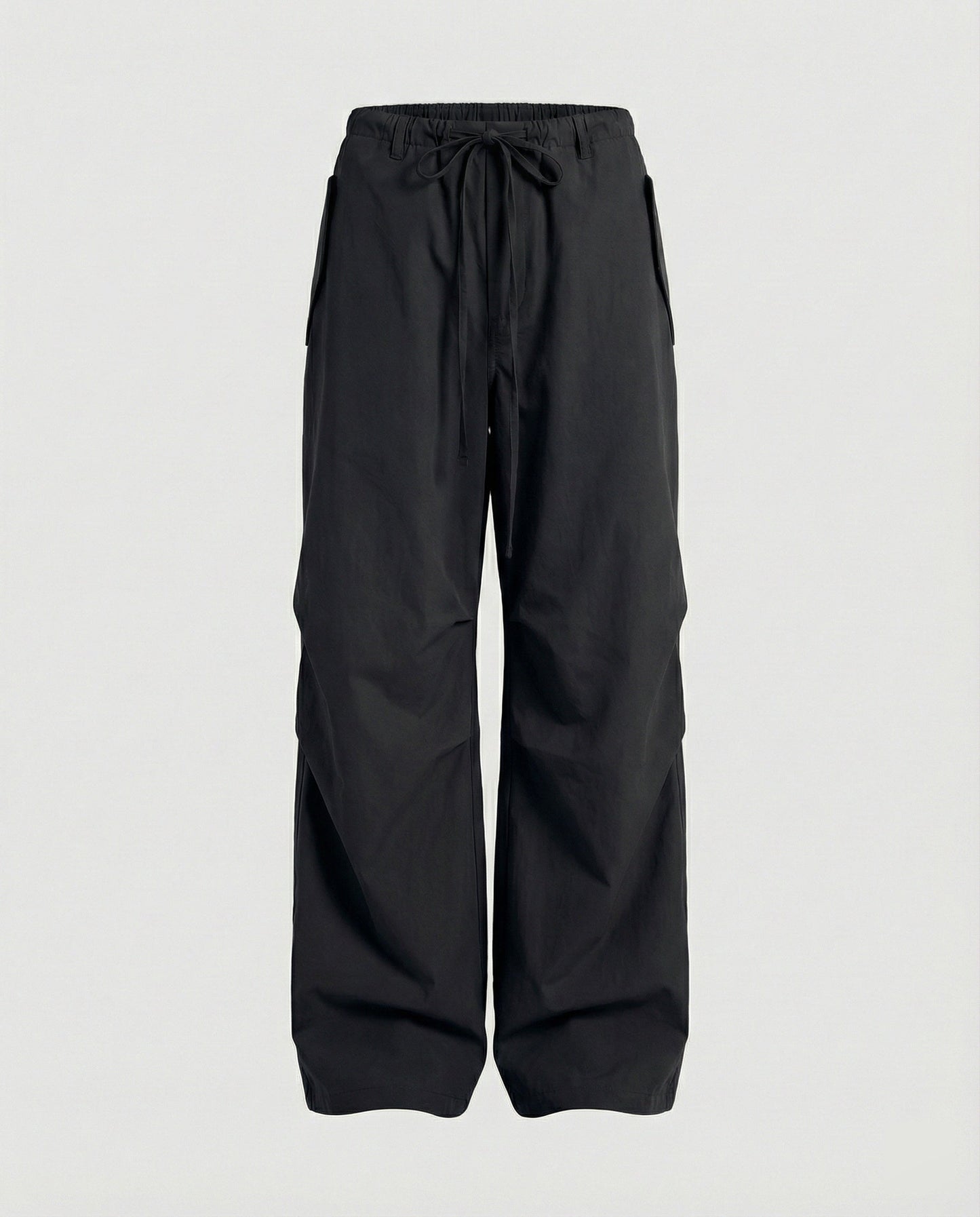 Weite Damen Streetwear-Hose Mit Kniefalten Und Tunnelzug