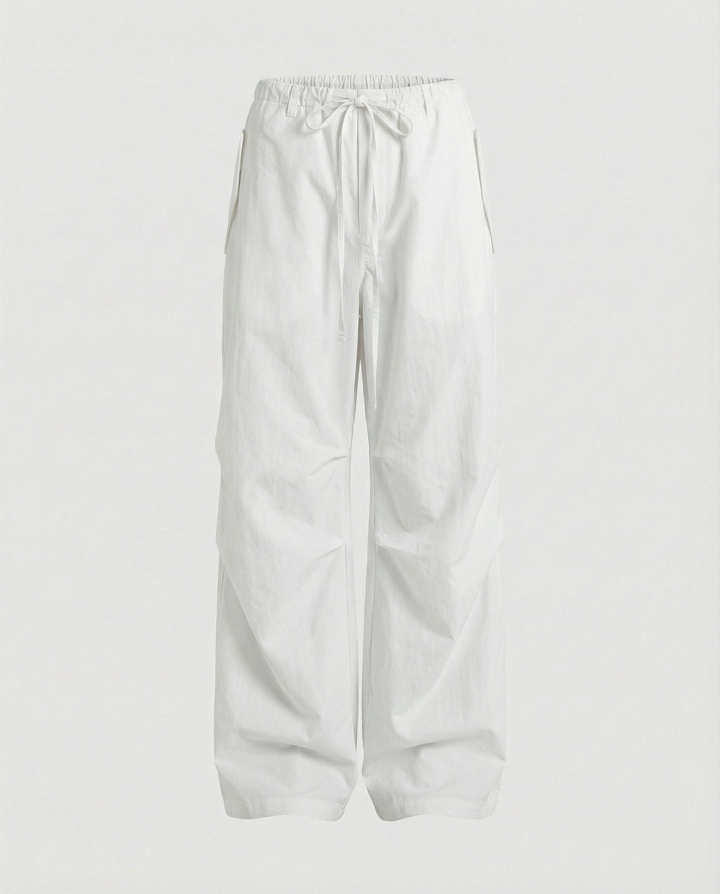 Weite Damen Streetwear-Hose Mit Kniefalten Und Tunnelzug
