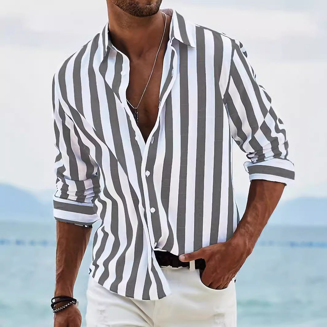 Herren Langarmhemd Elegant Moderne Schnitt