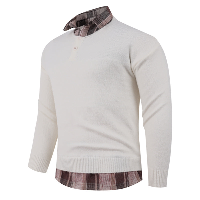 Herren Pullover Mit Hemdkragen Elegantes Design - BerlinGlamour