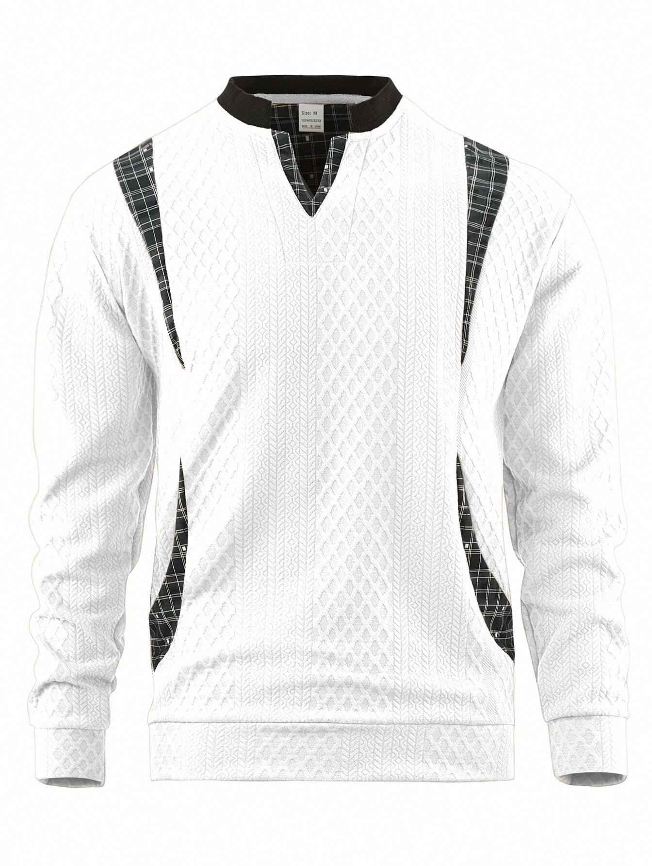 Herren Pullover Strick Modern Karomuster