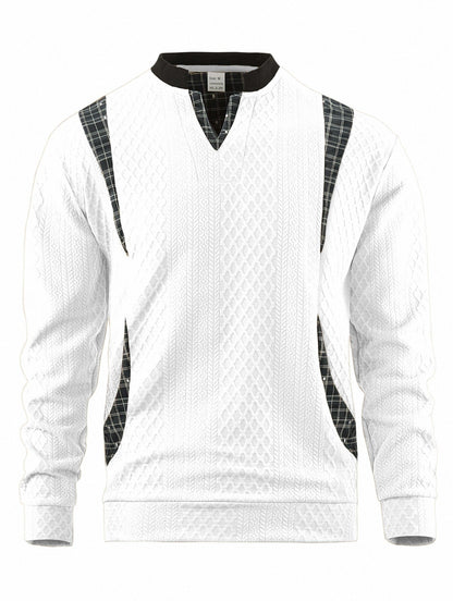 Herren Pullover Strick Modern Karomuster