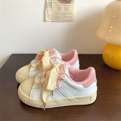 Damen Sportschuhe Verspielte Schnürsenkel Freizeitschuh Modern