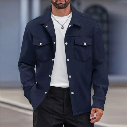 Herren Freizeitjacke Modern mit Vieltaschen und Knöpfen