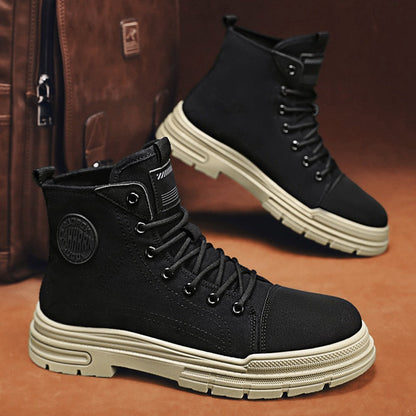 Damen Sneaker Hoch Hochwertig Robust Canvas Rutschfest