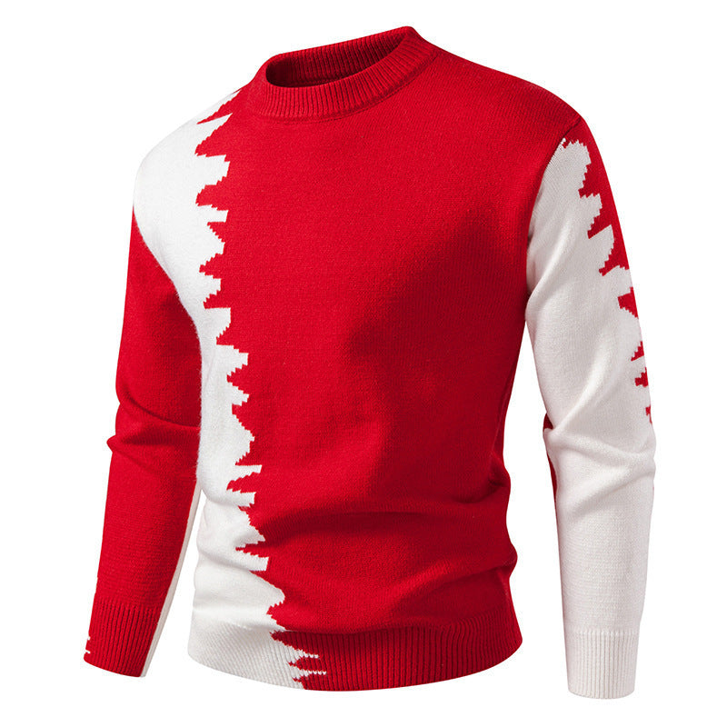 Herren Pullover Strick Modern Farbverlauf Rundhals