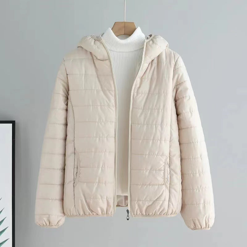 Damen Übergangsjacke Steppjacke Mit Kapuze Modern