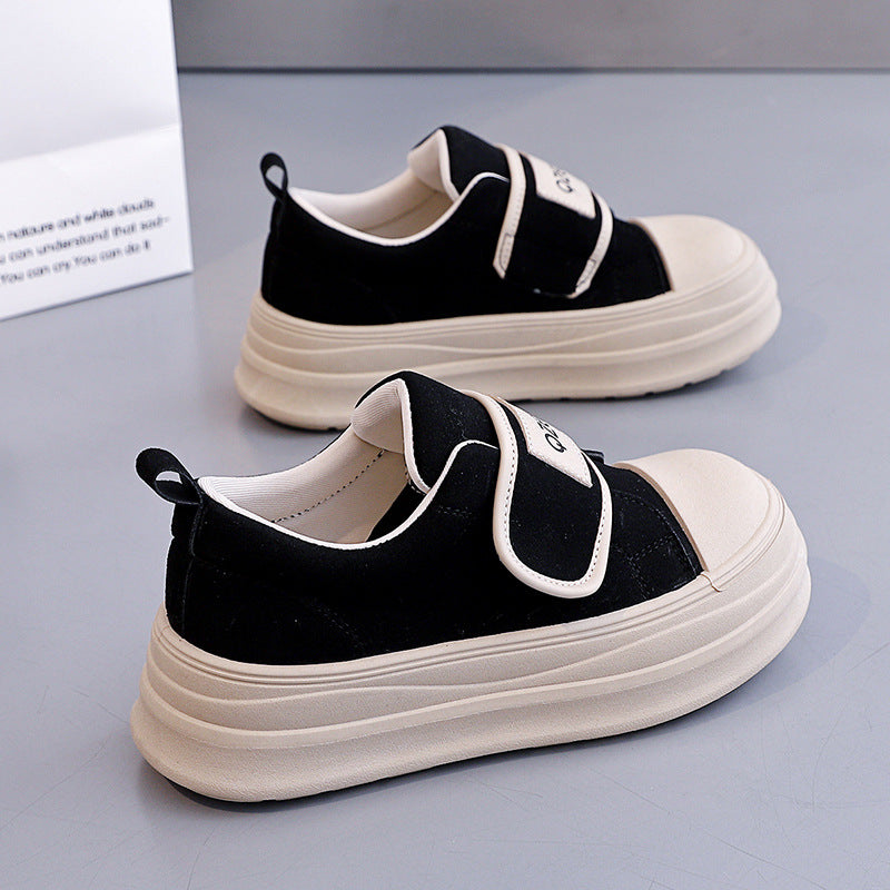 Damen Sneaker Bequem Klettverschluss Weiche Sohle