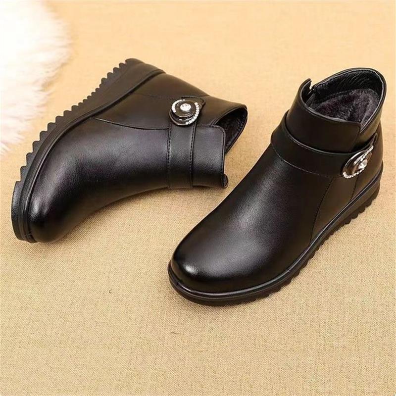 Damen Stiefeletten Warm Elegante Schnalle
