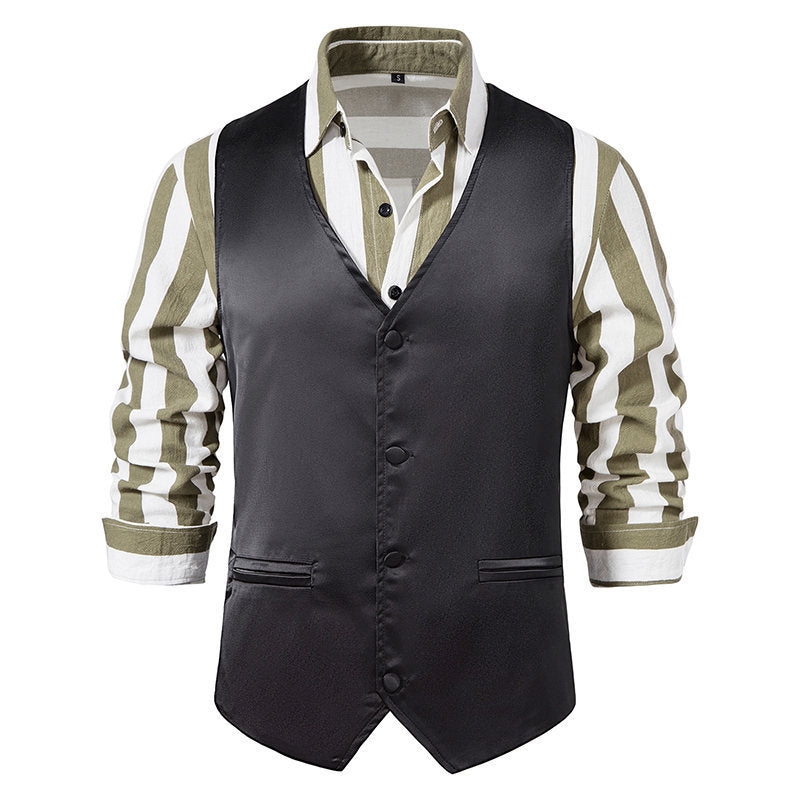 Herren Anzugsweste Elegant Modern mit Taschen