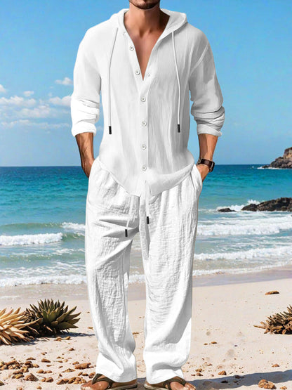 Herren Strickanzug Lässig Modern mit Kordelzug