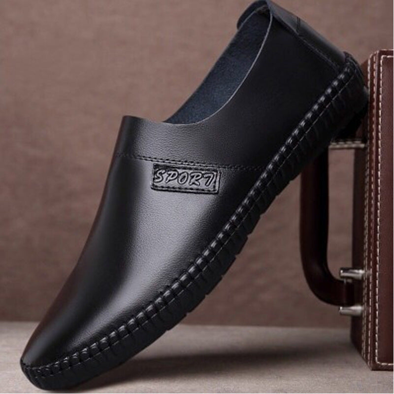 Damen Slip-On Schuhe Bequem Leder Freizeit