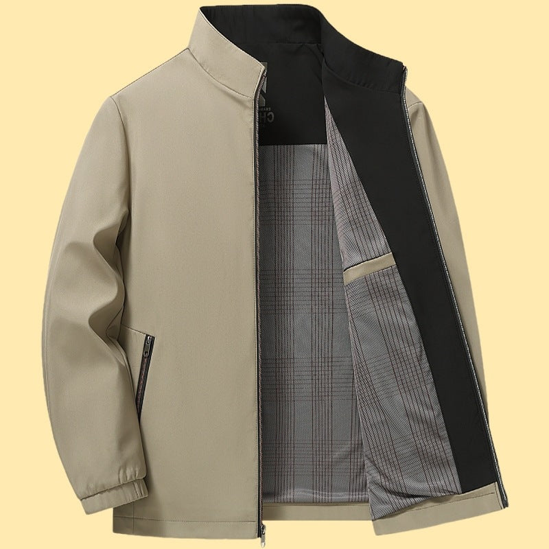 Herren Freizeitjacke Stehkragen Elegant Modern