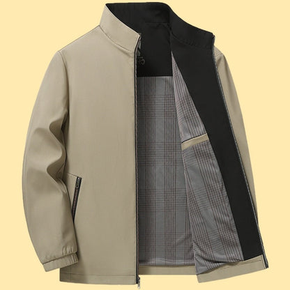 Herren Freizeitjacke Stehkragen Elegant Modern