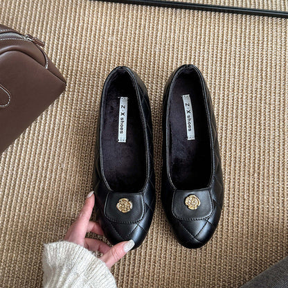 Damen Ballerinas Elegante RiemenSchuhe Mit Steppoptik - BerlinGlamour