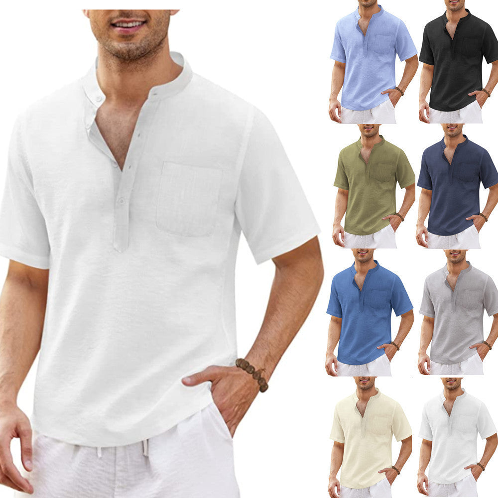 Herren Kurzarm-Shirt mit Brusttasche Hochwertig Modern - BerlinGlamour