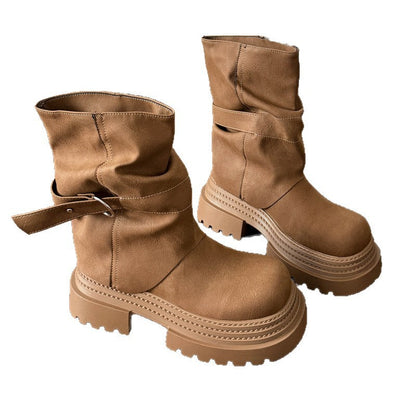 Damen Stiefel Bequem Modern mit Weichem Innenfutter Schwarz
