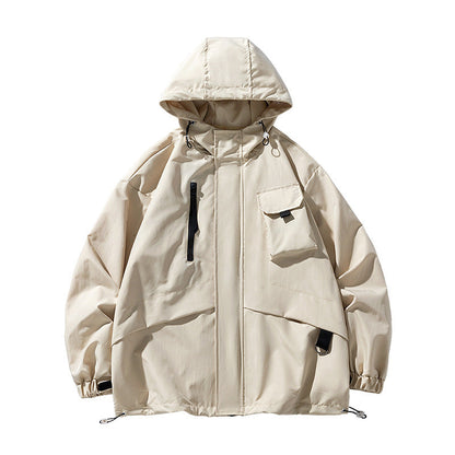Wasserdichte Funktionsjacke Unisex mit verstellbarem Kapuzen