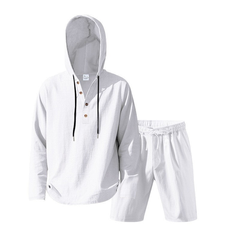 Herren Kapuzenshirt mit kurzer Hose Casual Sportlich - BerlinGlamour