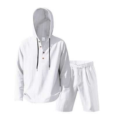 Herren Kapuzenshirt mit kurzer Hose Casual Sportlich - BerlinGlamour