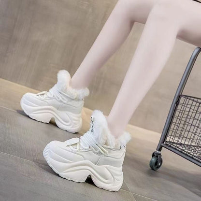 Damen Laufschuhe Warmgefüttert Knöchelschutz Sneaker Winter