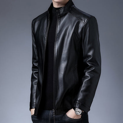 Lederjacke Herren Schwarz Elegant