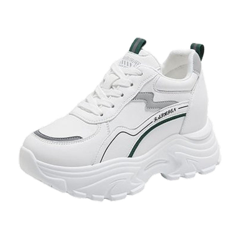 Damen Sneaker Hochplattform Atmungsaktiv Modern