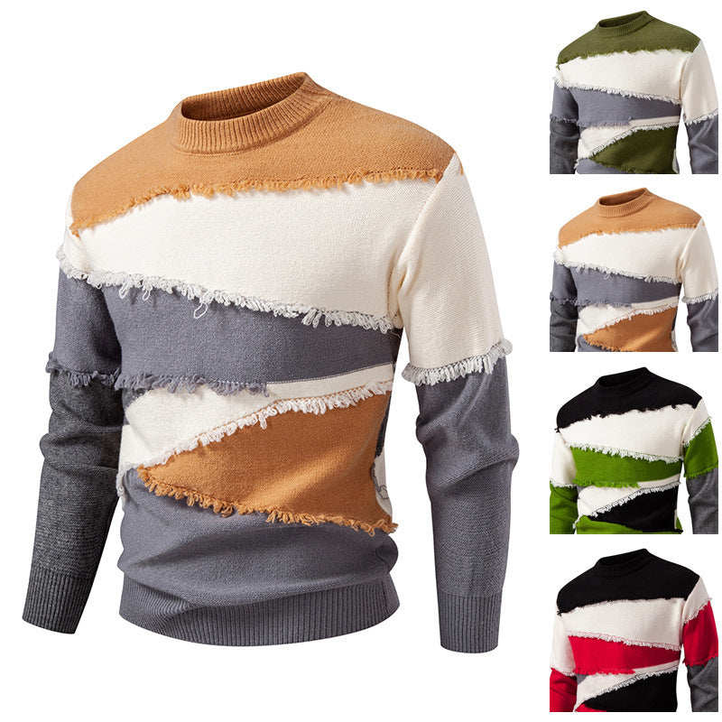 Herren Pullover Modern mit Fransen Design Trendy - BerlinGlamour