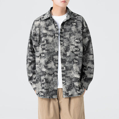 Herren Overshirt Grafik Muster Trendig Modern