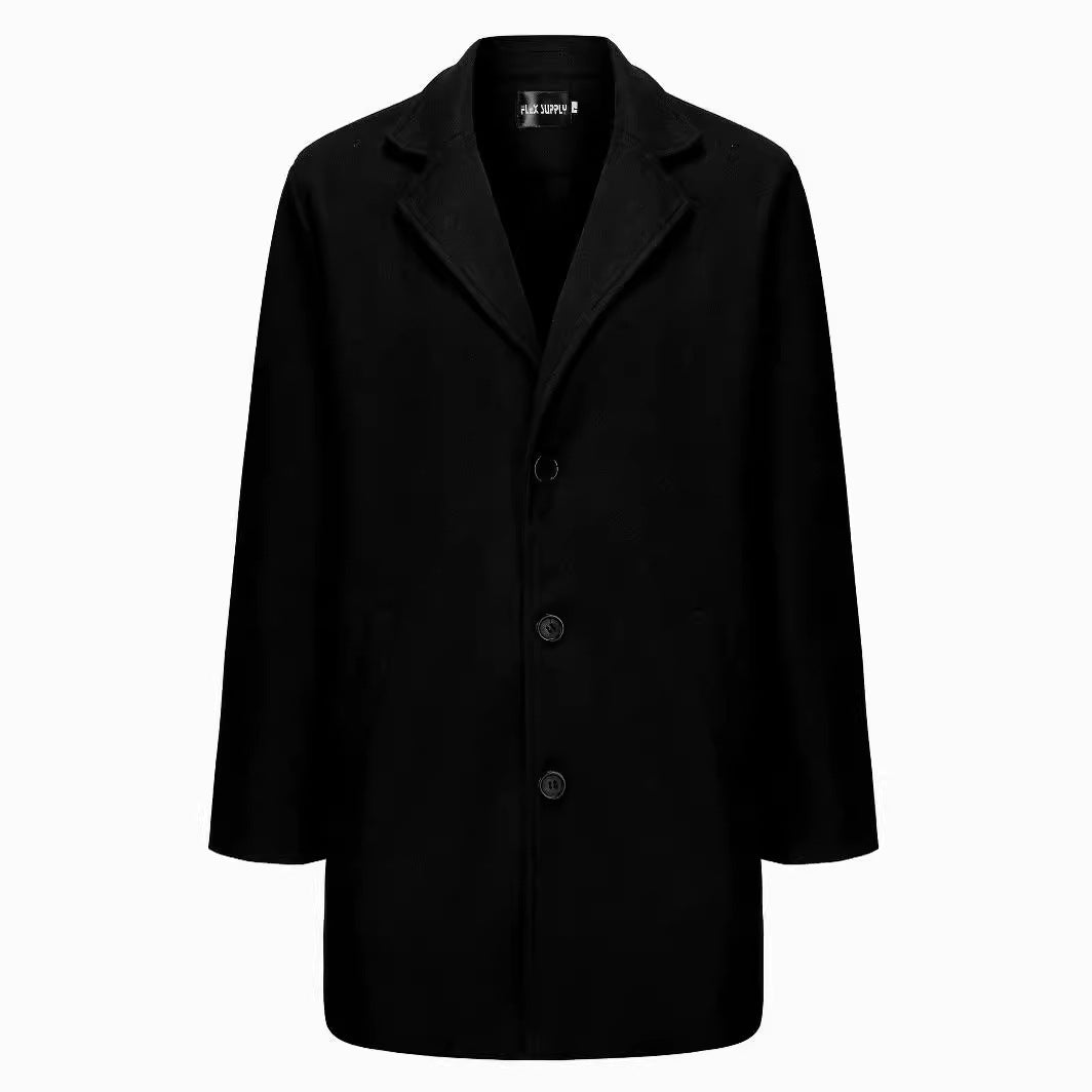 Herren Mantel Slim Fit Tailliert Elegant