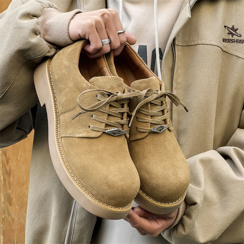Damen Schnürschuhe Weich Veloursleder Bequem Modern