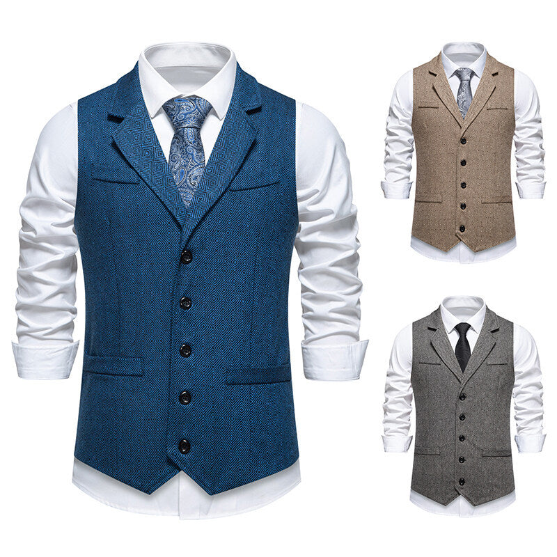 Herren Anzugweste Modern Slim Fit mit feiner Struktur
