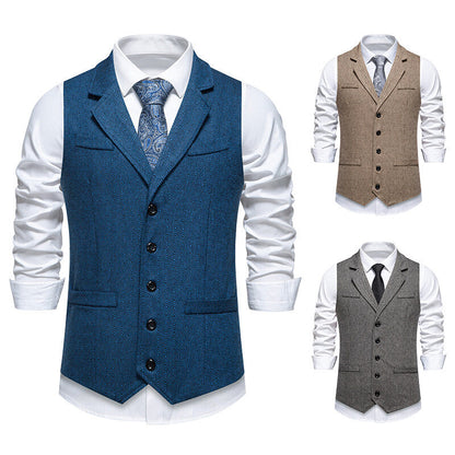 Herren Anzugweste Modern Slim Fit mit feiner Struktur