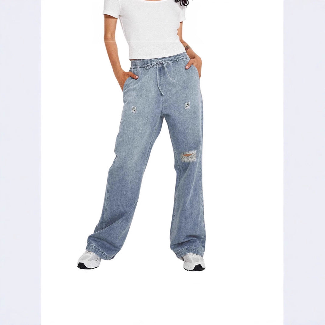 Damen Highwaist Jeans Ripped Trendy Destroyed - BerlinGlamour