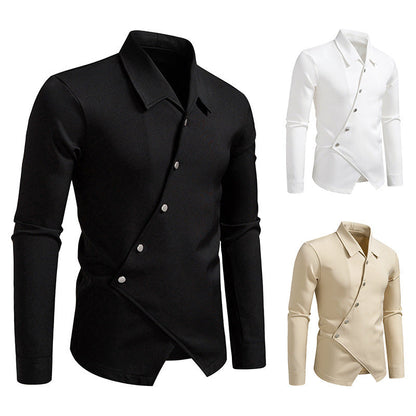 Herren Hemd Modern Asymmetrisch Elegant Slimfit