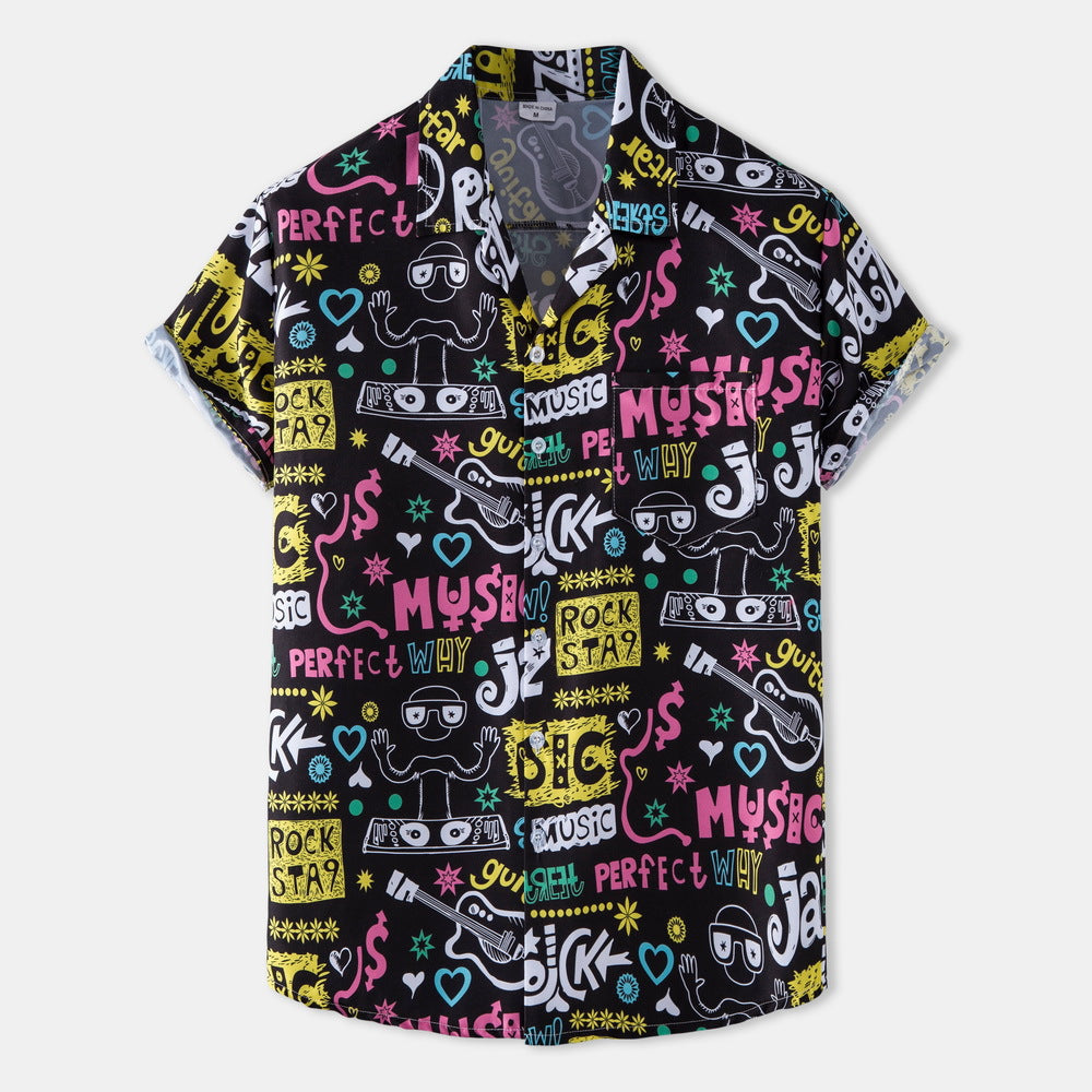 Herren Kurzarmhemd Grafik T-Shirt Relaxed Fit Modern - BerlinGlamour