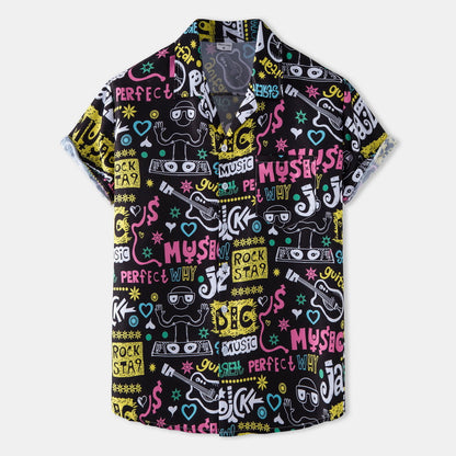 Herren Kurzarmhemd Grafik T-Shirt Relaxed Fit Modern - BerlinGlamour