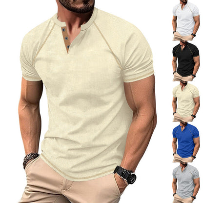 Herren Kurzarm Hemd Sportlich Modern mit Knöpfen