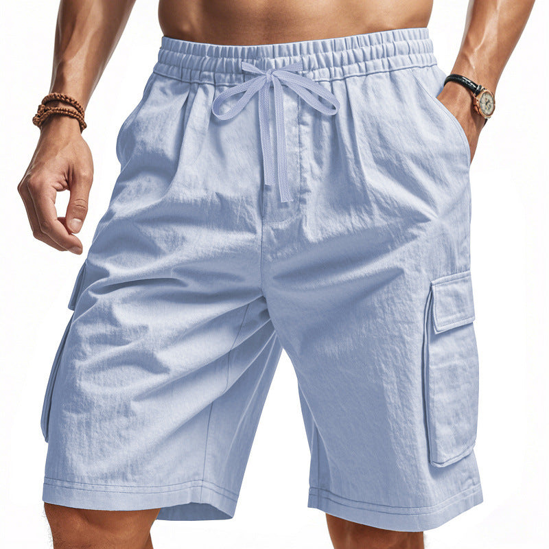 Herren Cargo Shorts elastisch mit Seitentaschen Bequem