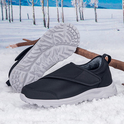 Damen Sneaker Warmfutter Schuhe Klettverschluss Winter