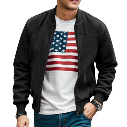 Männer Bomberjacke Modern mit Taschen Weich