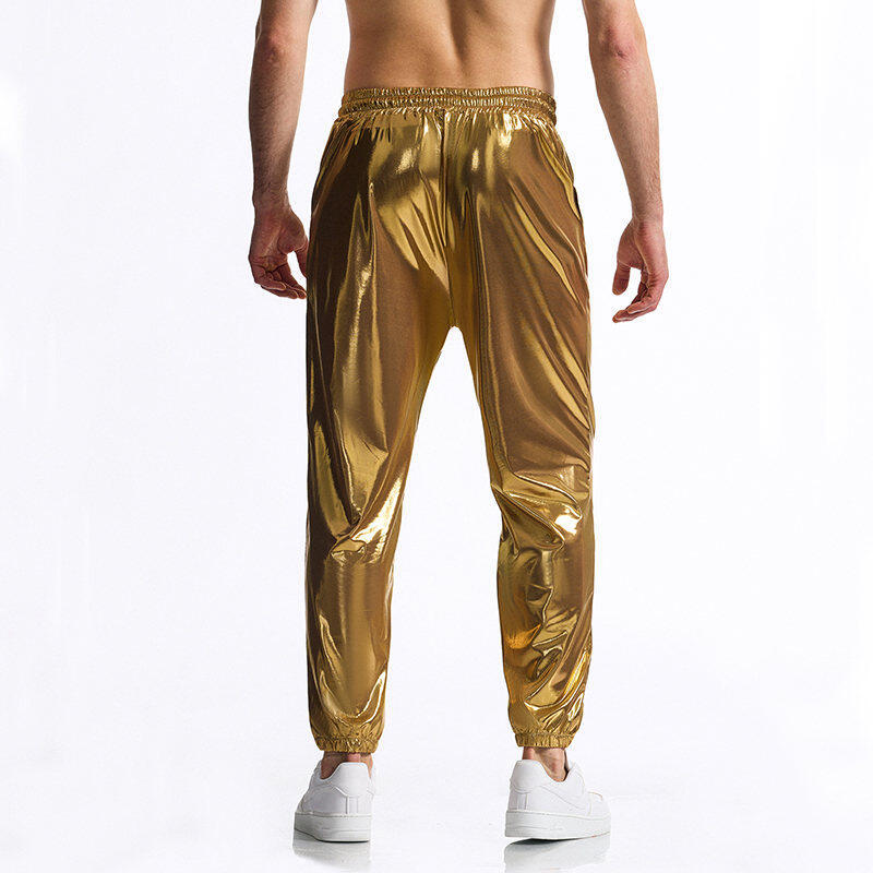Herren Sporthose Glänzend Elastisch Sportliche Hose