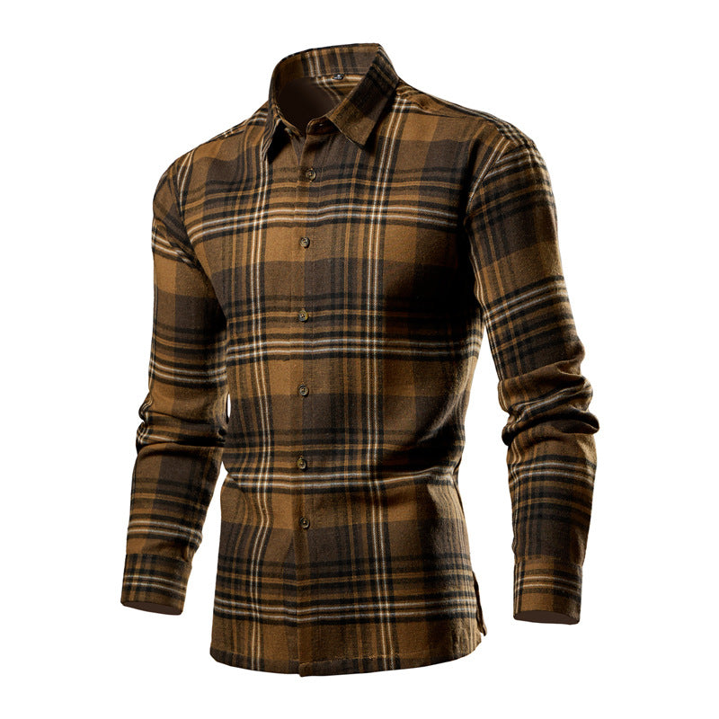 Herren Hemd Karo-Design Modern Baumwolle